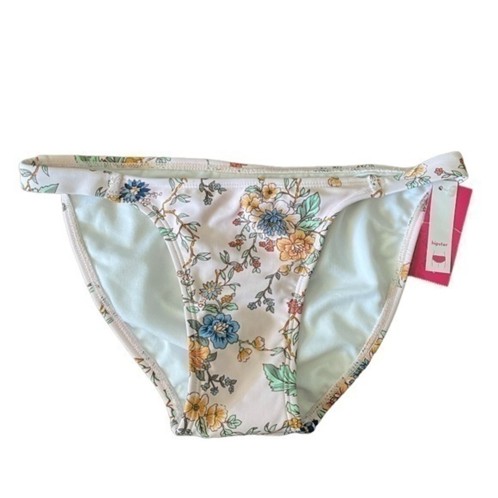 XHILARATION Woman’s pink floral hipster bikini bottom size small